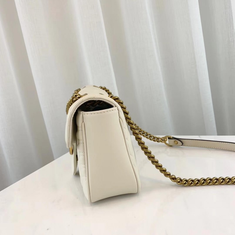 Gucci GG Marmont Matelasse Chevron Leather Bolso de hombro pequeño 443497-3