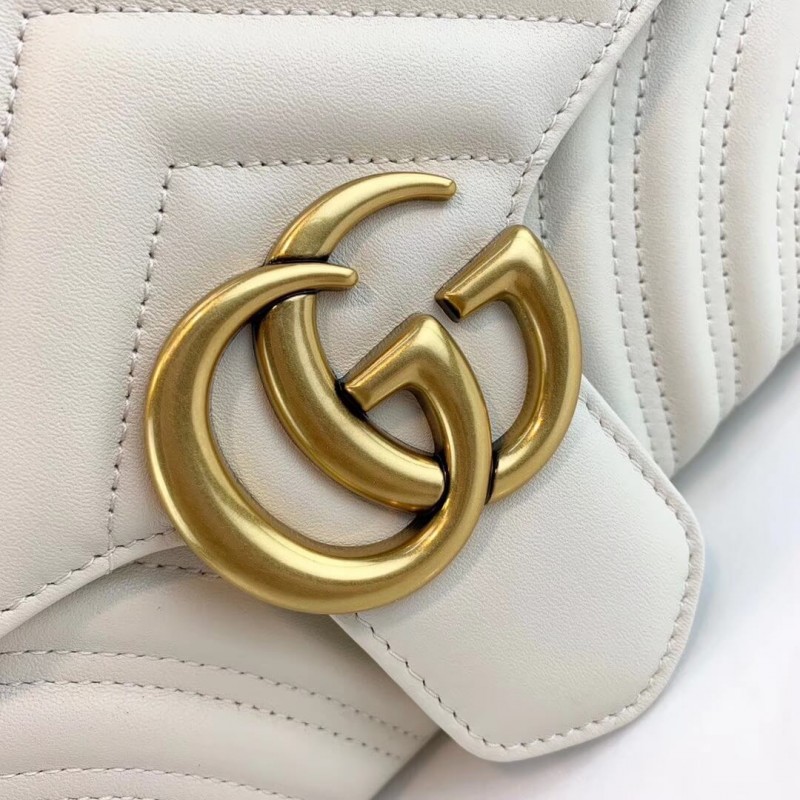 Gucci GG Marmont Matelasse Chevron Leather Bolso de hombro pequeño 443497-4