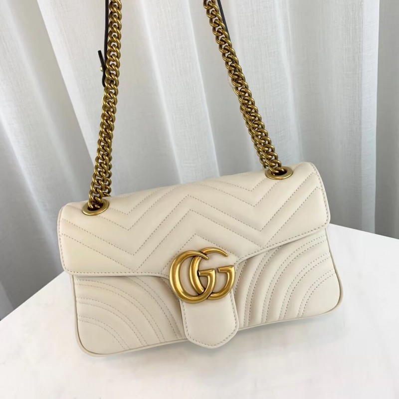 Gucci GG Marmont Matelasse Chevron Leather Bolso de hombro pequeño 443497-5
