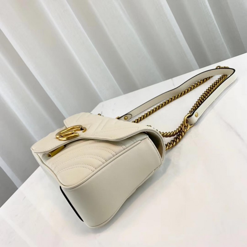 Gucci GG Marmont Matelasse Chevron Leather Bolso de hombro pequeño 443497-7