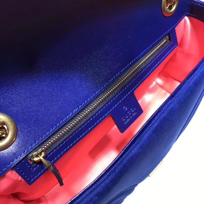 Gucci GG Bolso de hombro de terciopelo Marmont 443497-7