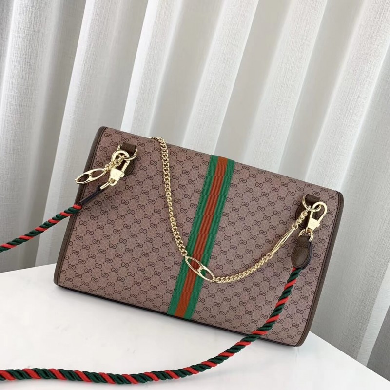 Gucci Rajah Bolso de hombro medio 564697 Café-2