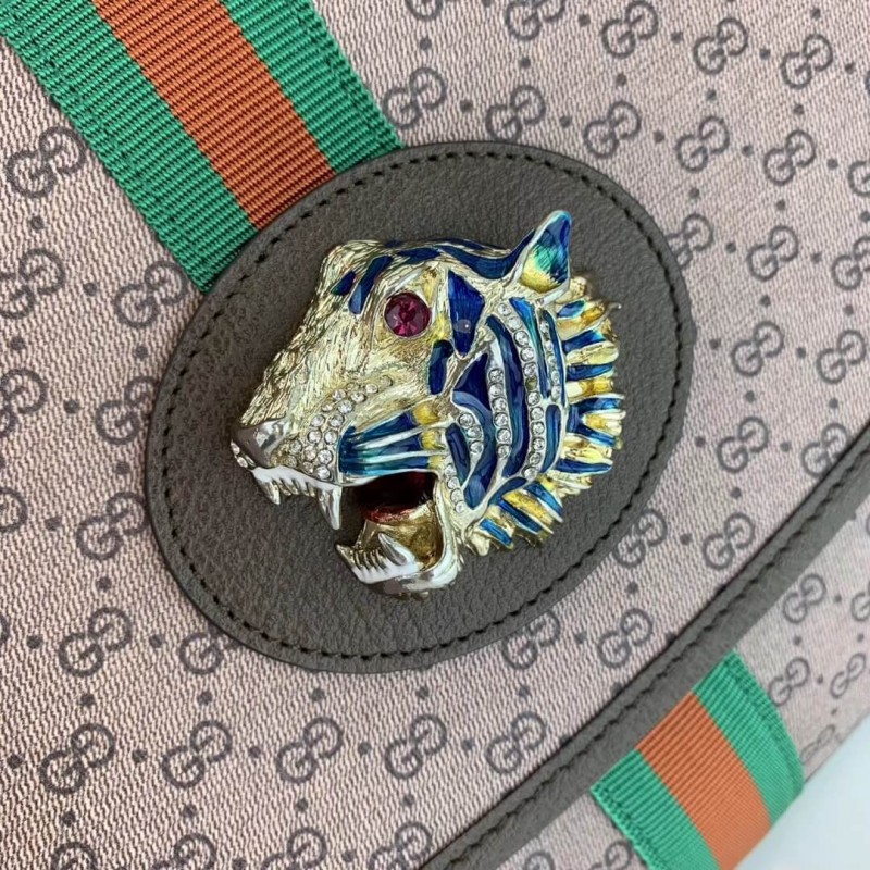 Gucci Rajah Bolso de hombro medio 564697 Café-7