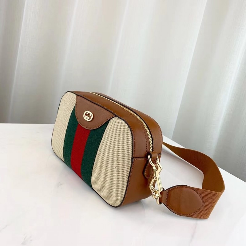 Bolso de hombro de lona vintage de Gucci 575073 beige-3