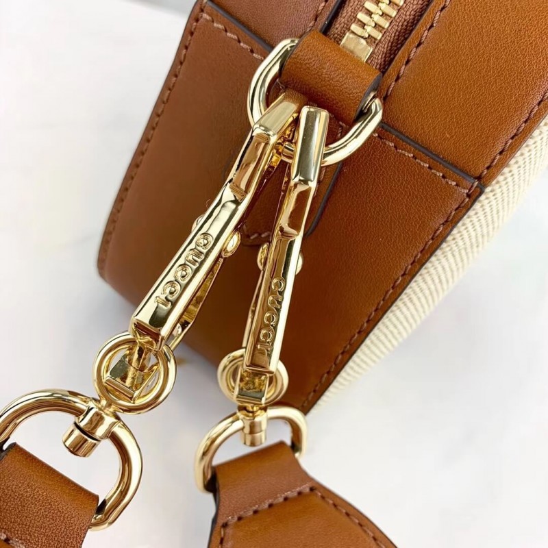 Bolso de hombro de lona vintage de Gucci 575073 beige-4