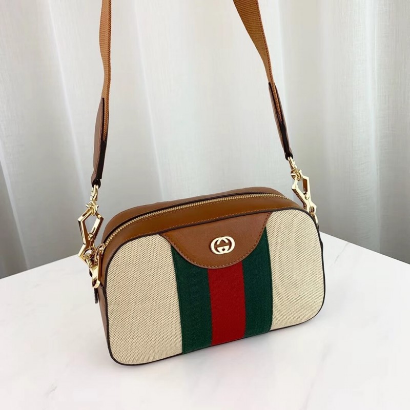 Bolso de hombro de lona vintage de Gucci 575073 beige-5