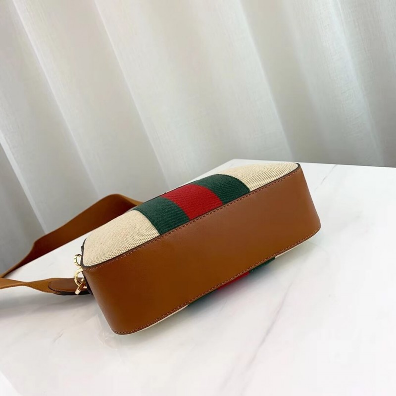 Bolso de hombro de lona vintage de Gucci 575073 beige-6