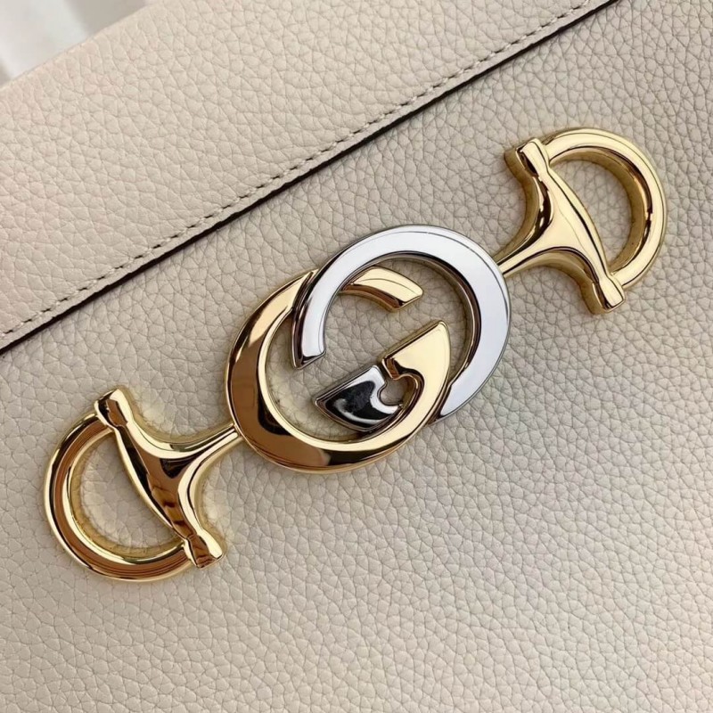 Gucci zumi de cuero grano de cuero con bolsas de mango superior 564714-5