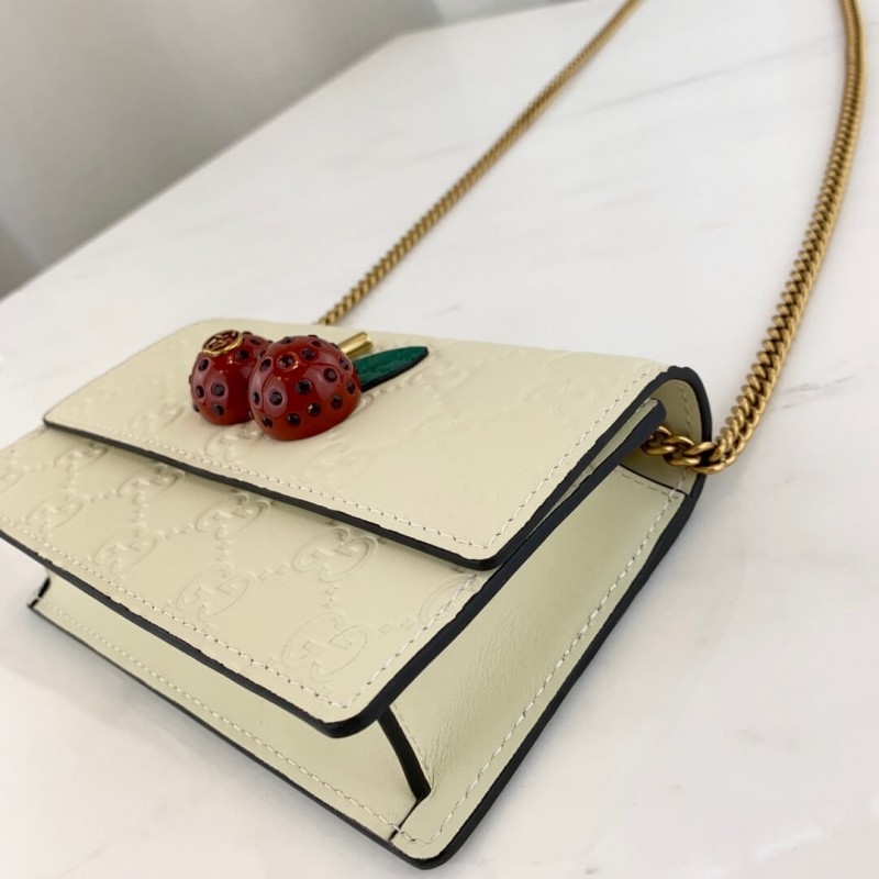 Mini bolso de firma Gucci con cerezas 481291-5