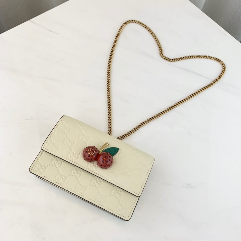 Mini bolso de firma Gucci con cerezas 481291-7