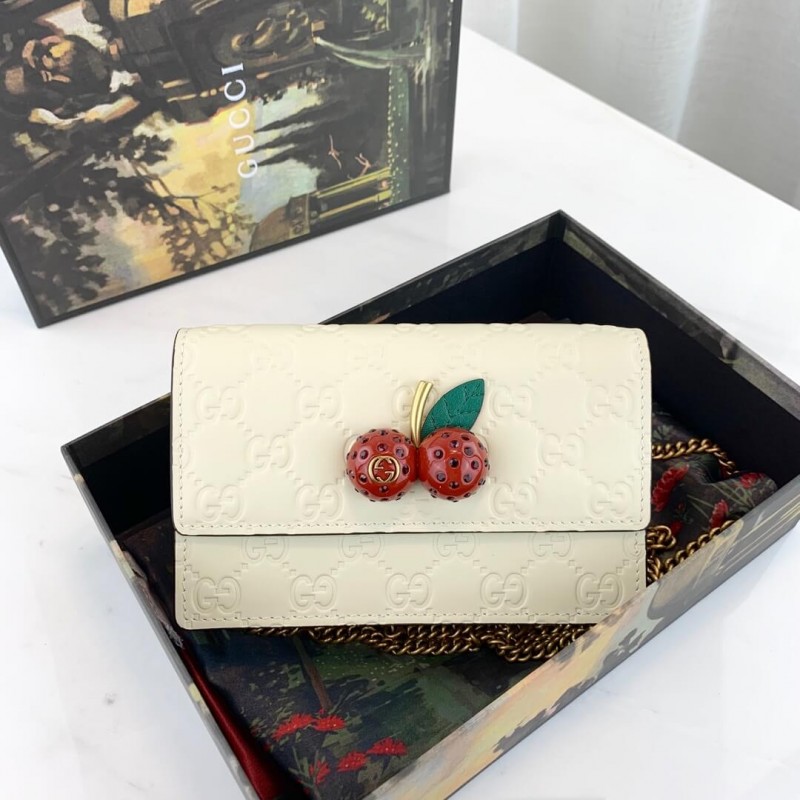 Mini bolso de firma Gucci con cerezas 481291-9