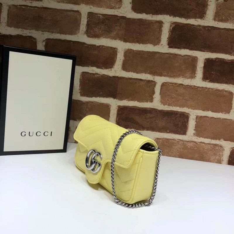 Gucci GG Marmont Matelasse Super Mini Bolsa 476433-2