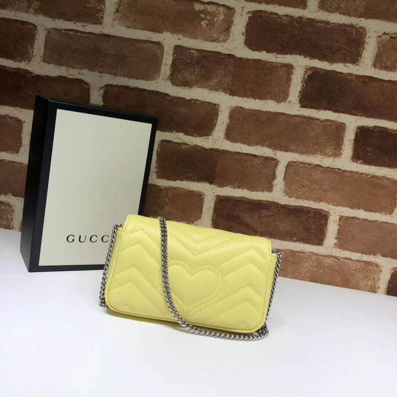 Gucci GG Marmont Matelasse Super Mini Bolsa 476433-4