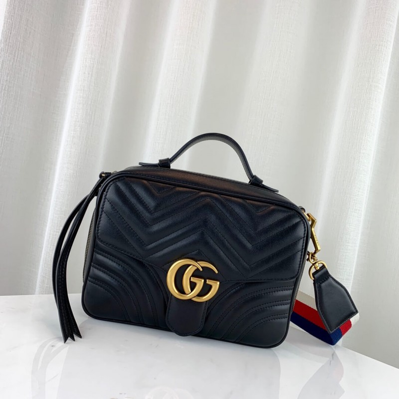 Gucci GG Marmont Matelasse Top Many Bolsa 498100-1