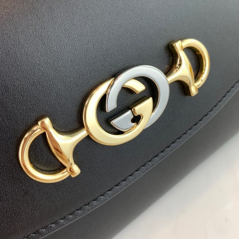 Gucci zumi de cuero liso bolso de hombro pequeño 572375-7
