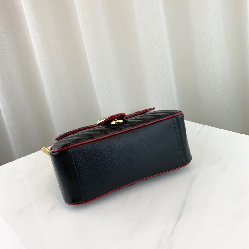 Gucci GG Marmont Small Top Many Bolsa 498110 Negro-6