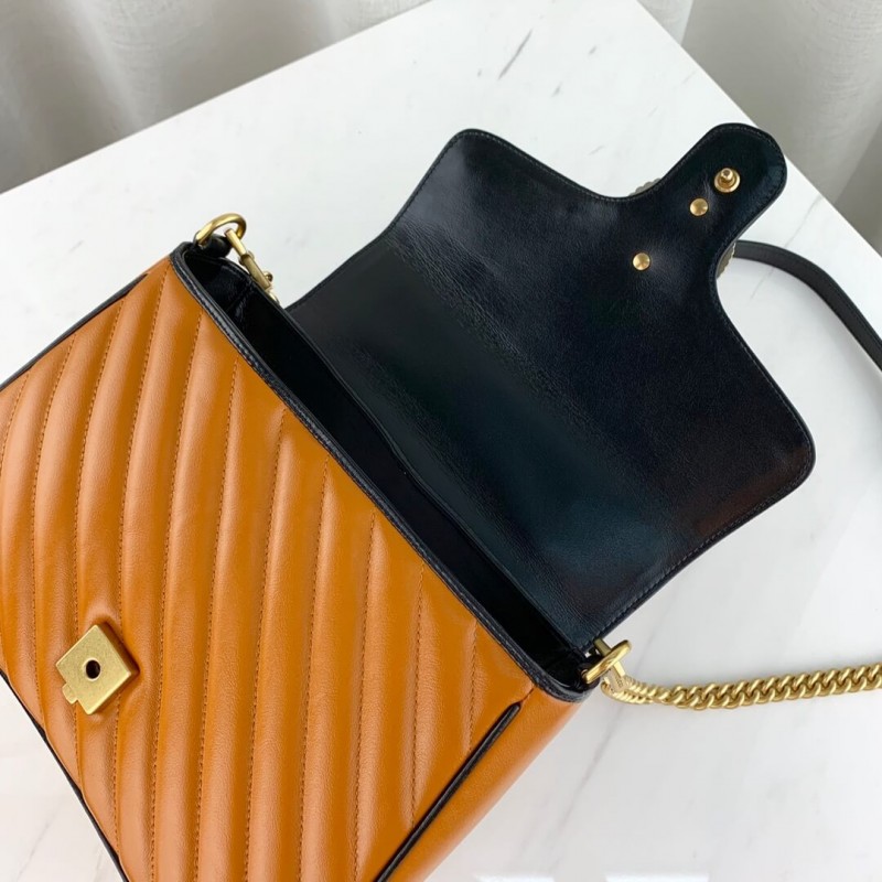 Gucci GG Marmont Small Top Many Bolsa 498110 Cognac-7