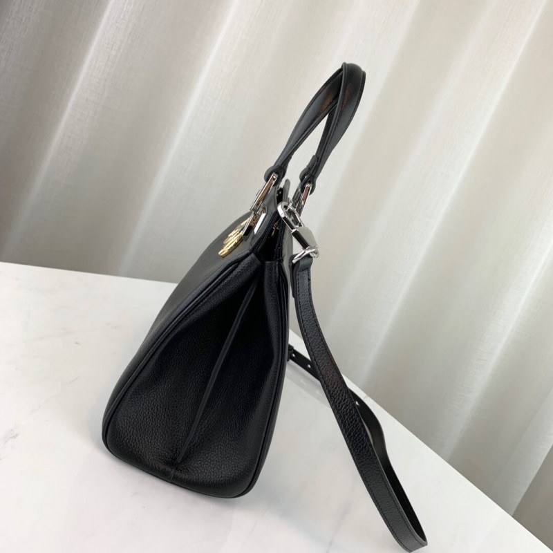 Gucci zumi cuero granuloso bolso de mango superior 569712-3