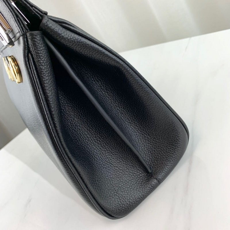 Gucci zumi cuero granuloso bolso de mango superior 569712-5