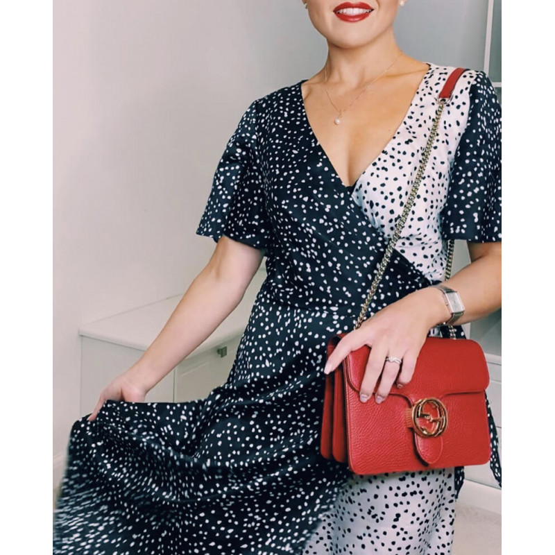 Bolso de cuerpo de cuero de la cadena de enclavamiento de Gucci 510304-6