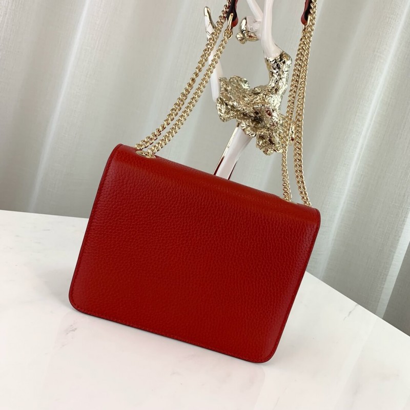 Bolso de cuerpo de cuero de la cadena de enclavamiento de Gucci 510304-9