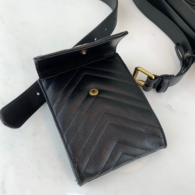 Gucci GG Bolsa de cinturón Matelasse Matelasse 524597-4