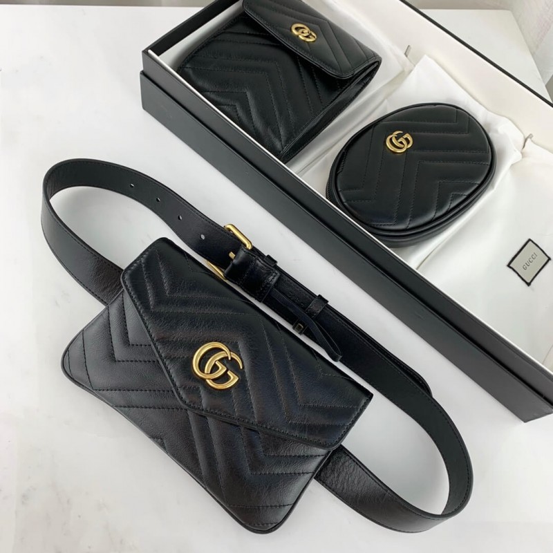 Gucci GG Bolsa de cinturón Matelasse Matelasse 524597-5