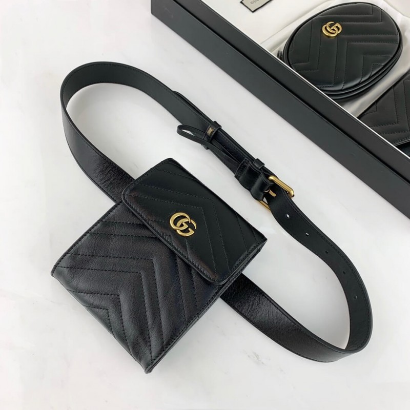 Gucci GG Bolsa de cinturón Matelasse Matelasse 524597-7