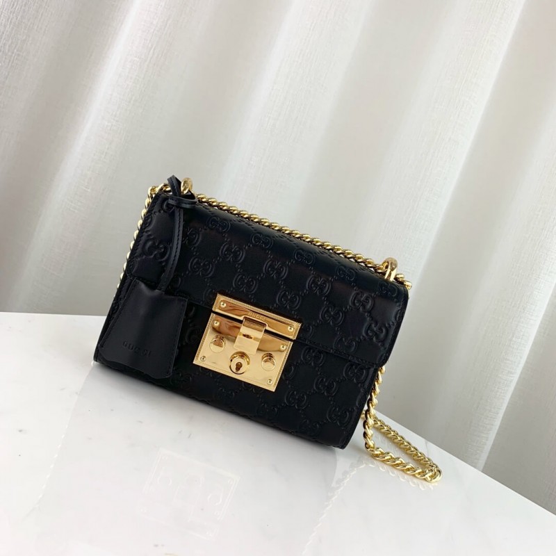 Gucci candado pequeño Gucci Signature Shoulder Bolse 409487-1