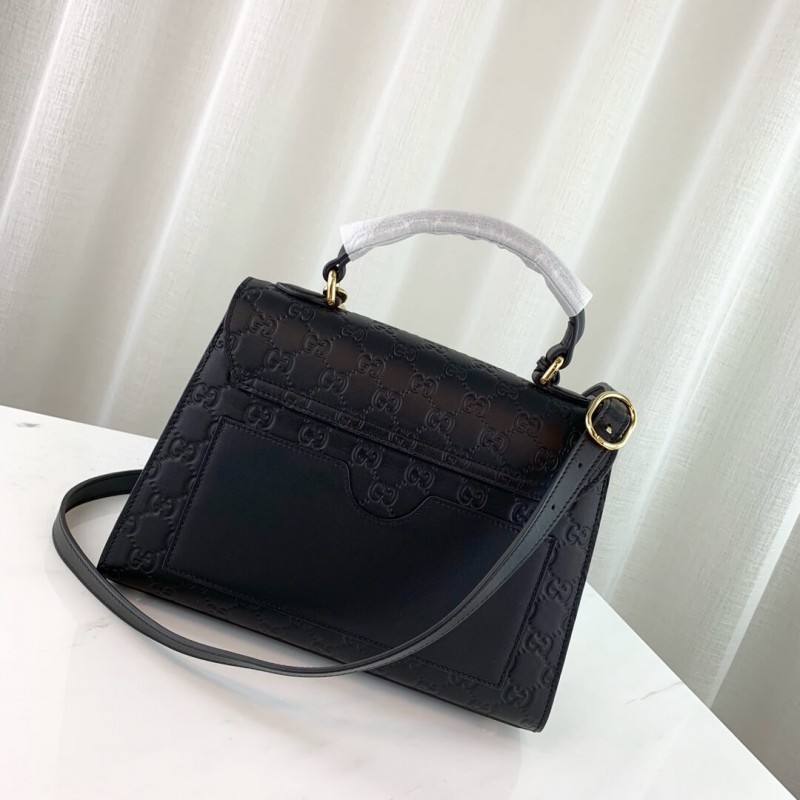 Gucci Cadlet Pequeña bolsa de mango superior de firma Gucci 453188-2