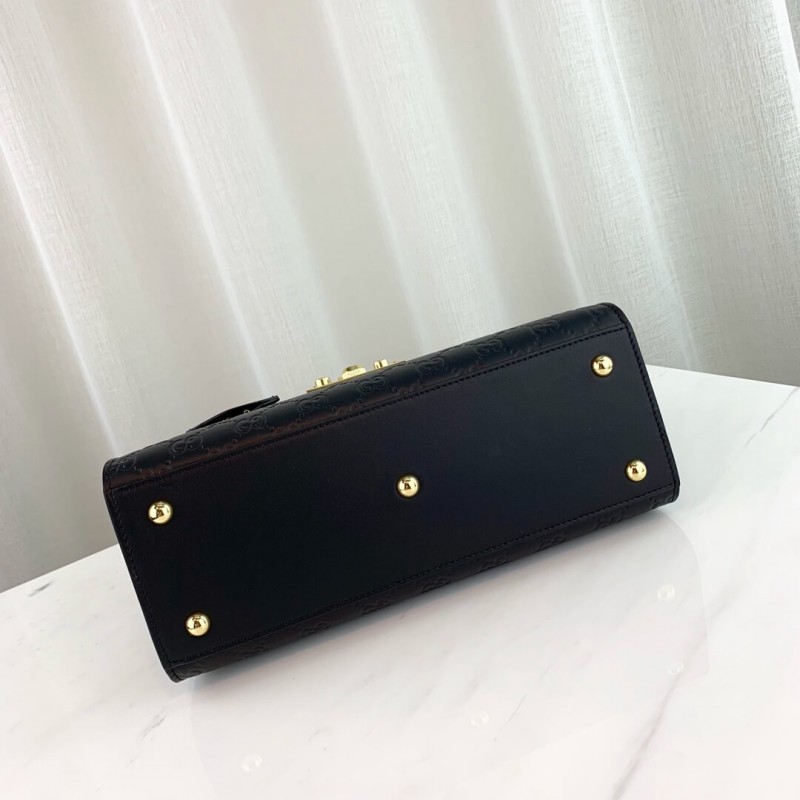 Gucci Cadlet Pequeña bolsa de mango superior de firma Gucci 453188-4