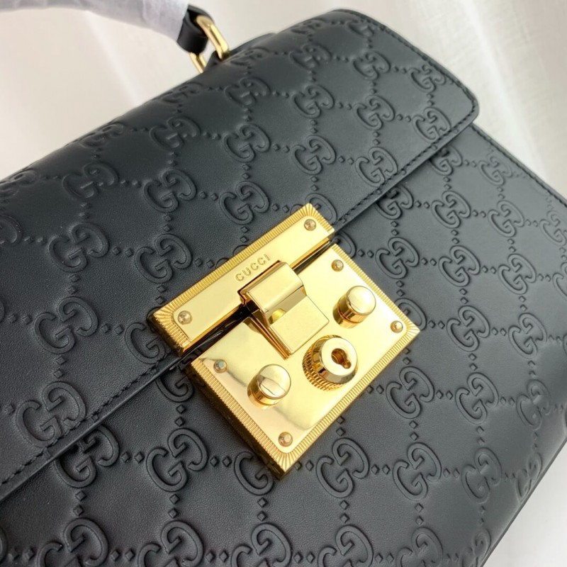 Gucci Cadlet Pequeña bolsa de mango superior de firma Gucci 453188-5