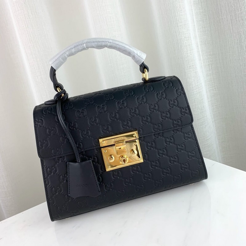 Gucci Cadlet Pequeña bolsa de mango superior de firma Gucci 453188-8