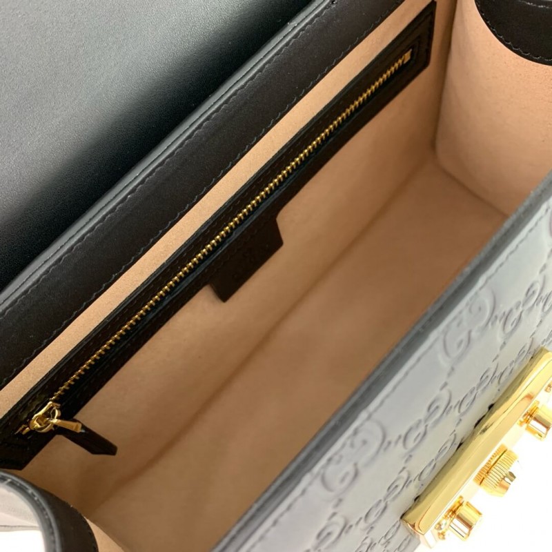 Gucci Cadlet Pequeña bolsa de mango superior de firma Gucci 453188-9