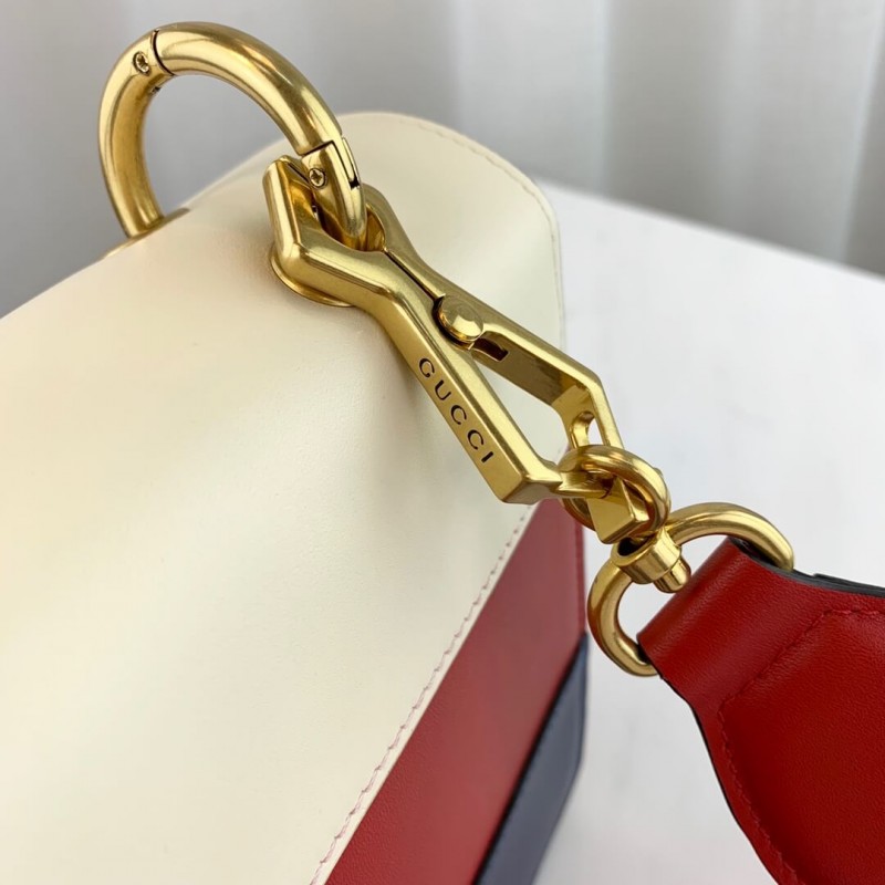 Bolso de hombro de Gucci Queen Margaret 476542 azul/rojo/blanco-4