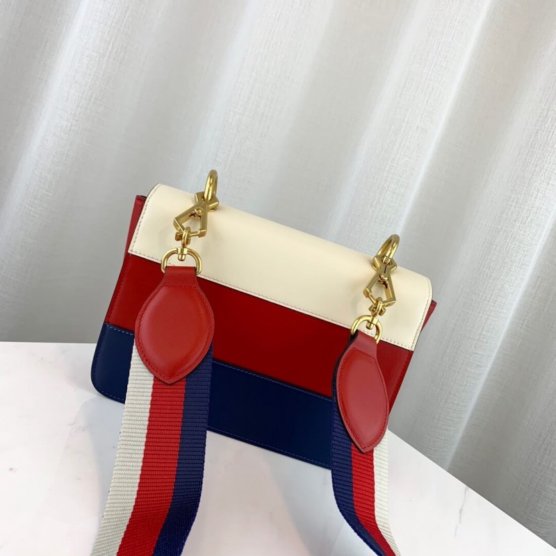 Bolso de hombro de Gucci Queen Margaret 476542 azul/rojo/blanco-6