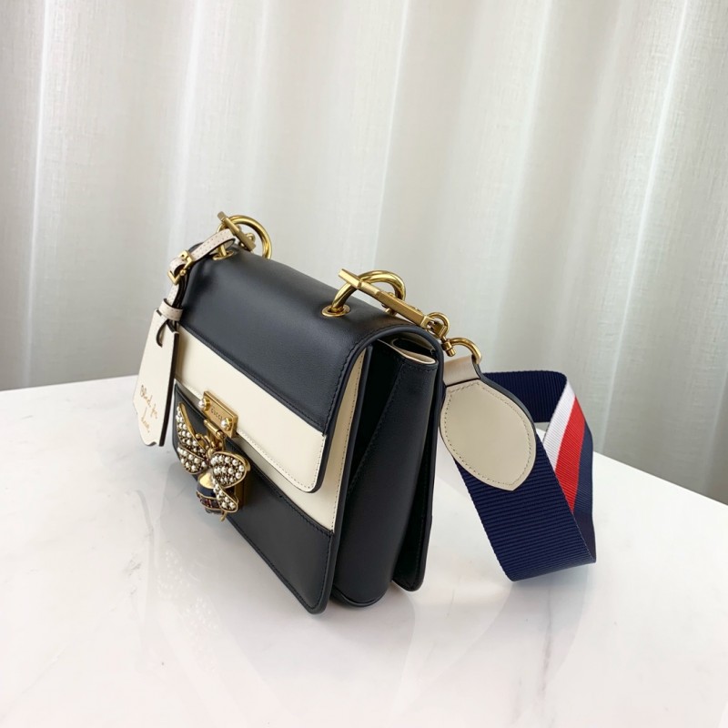 Bolso de hombro de Gucci Queen Margaret 476542 Negro/Blanco-3