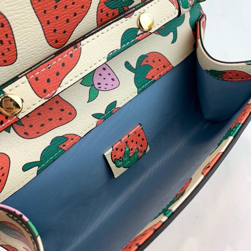 Gucci Zumi Strawberry Print Mini Bolsa 564718-4