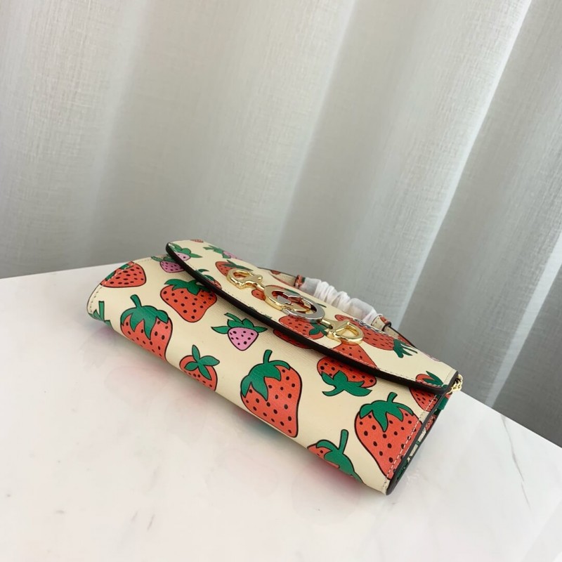 Gucci Zumi Strawberry Print Mini Bolsa 564718-8