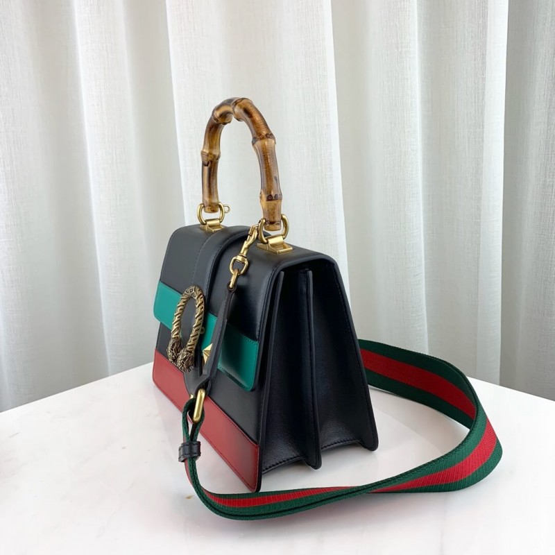 Gucci Dionysus Bolsa de mango superior media 448075 Azul/Verde/Rojo-3