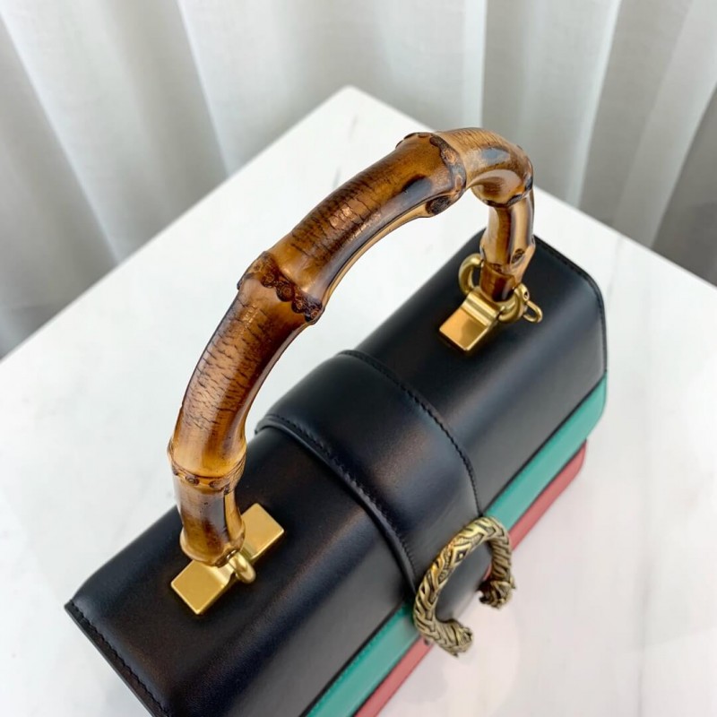 Gucci Dionysus Bolsa de mango superior media 448075 Azul/Verde/Rojo-6