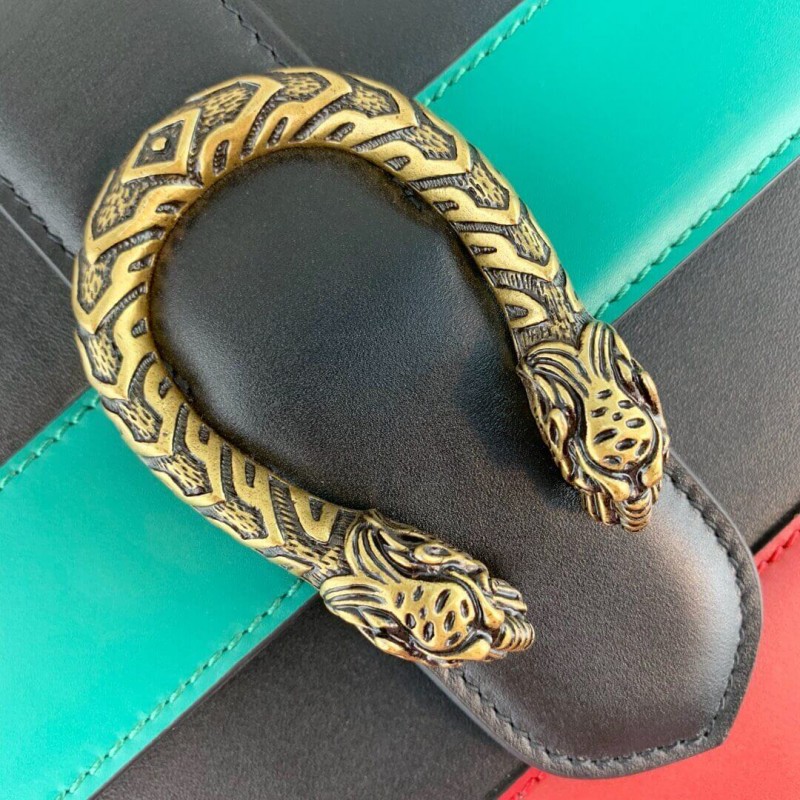 Gucci Dionysus Bolsa de mango superior media 448075 Azul/Verde/Rojo-8