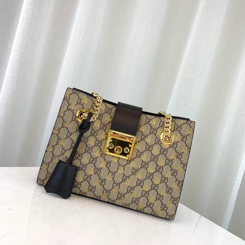 Gucci candado pequeño GG Bees Shoulder Bolsa 498156-1