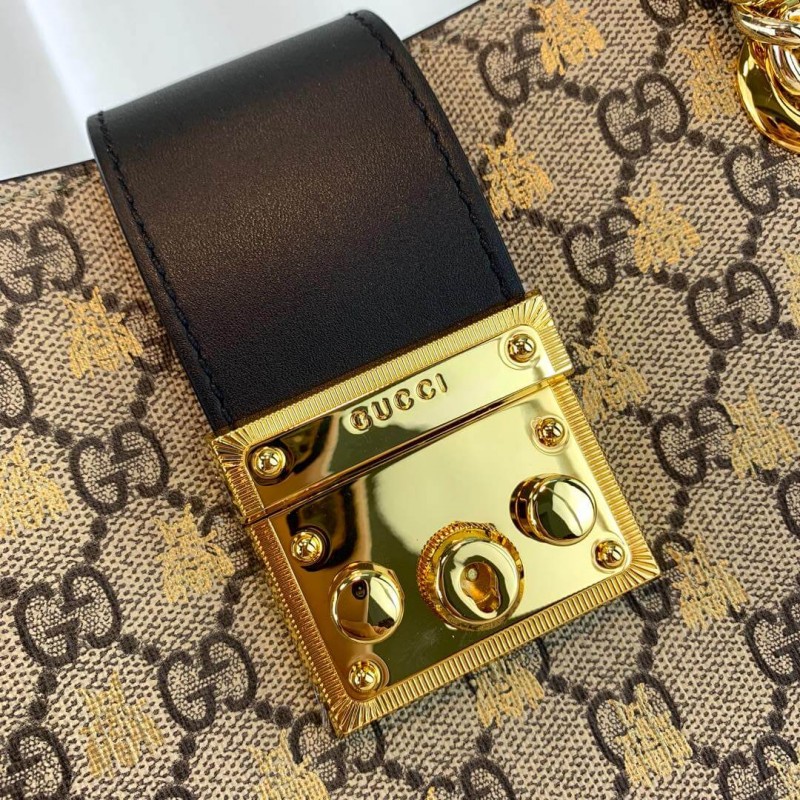 Gucci candado pequeño GG Bees Shoulder Bolsa 498156-5