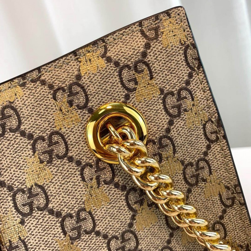 Gucci candado pequeño GG Bees Shoulder Bolsa 498156-7