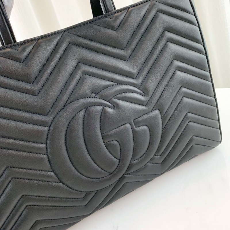 Gucci GG Marmont Media Matelasse Top Many Bolsa 443505-6