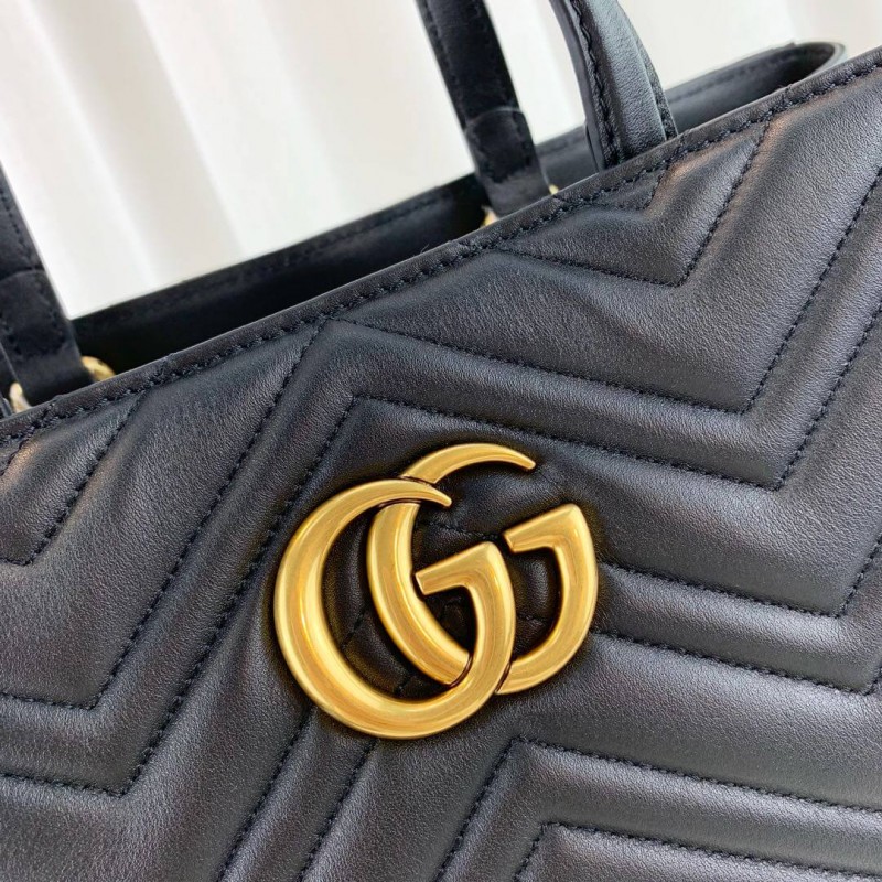 Gucci GG Marmont Media Matelasse Top Many Bolsa 443505-7