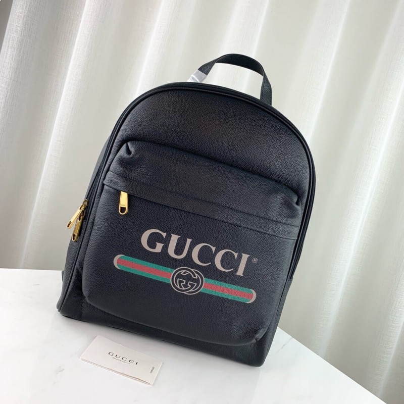 mochila de cuero impresa Gucci 547834-1