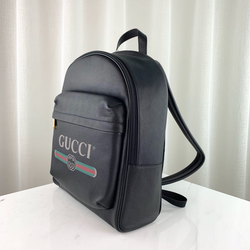 mochila de cuero impresa Gucci 547834-2