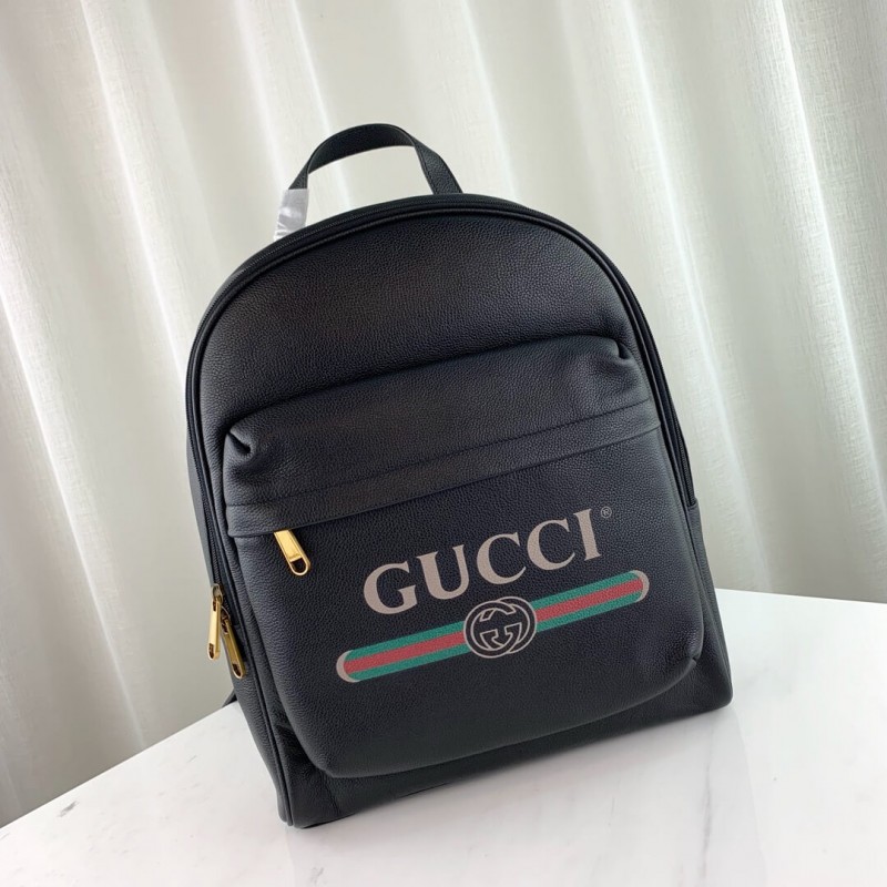 mochila de cuero impresa Gucci 547834-3